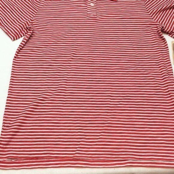 New Urban Pipeline Men’s Jersey Polo Red Striped - Picture 4 of 6